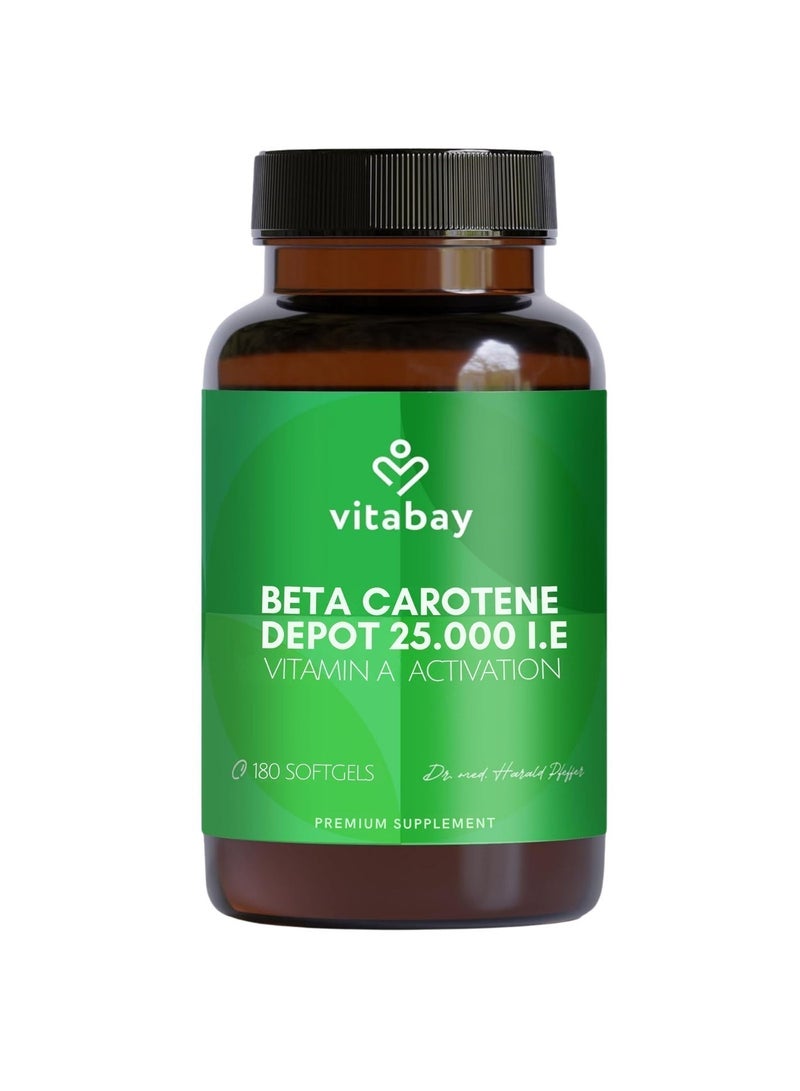 Vitabay Beta Carotene 25,000 IU Depot - 180 vegan softgels - Image 2